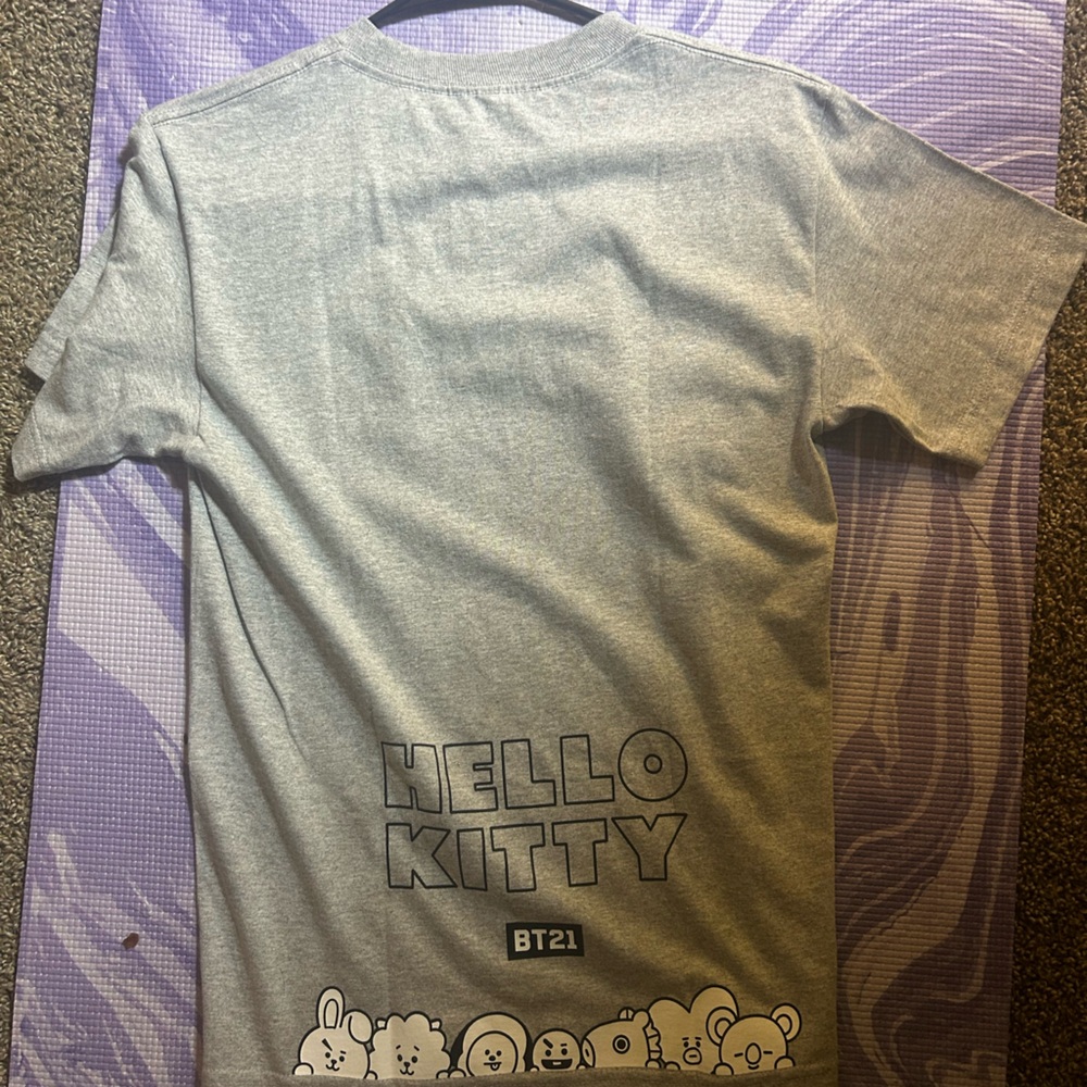 BT21 Gray Hello Kitty Tee